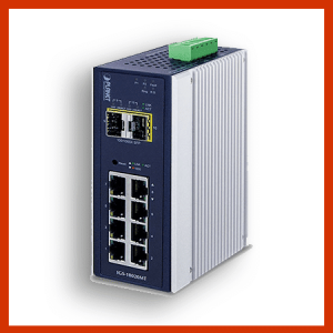 industrial 8 port 1000t + 2 x 1g sfp managed switch